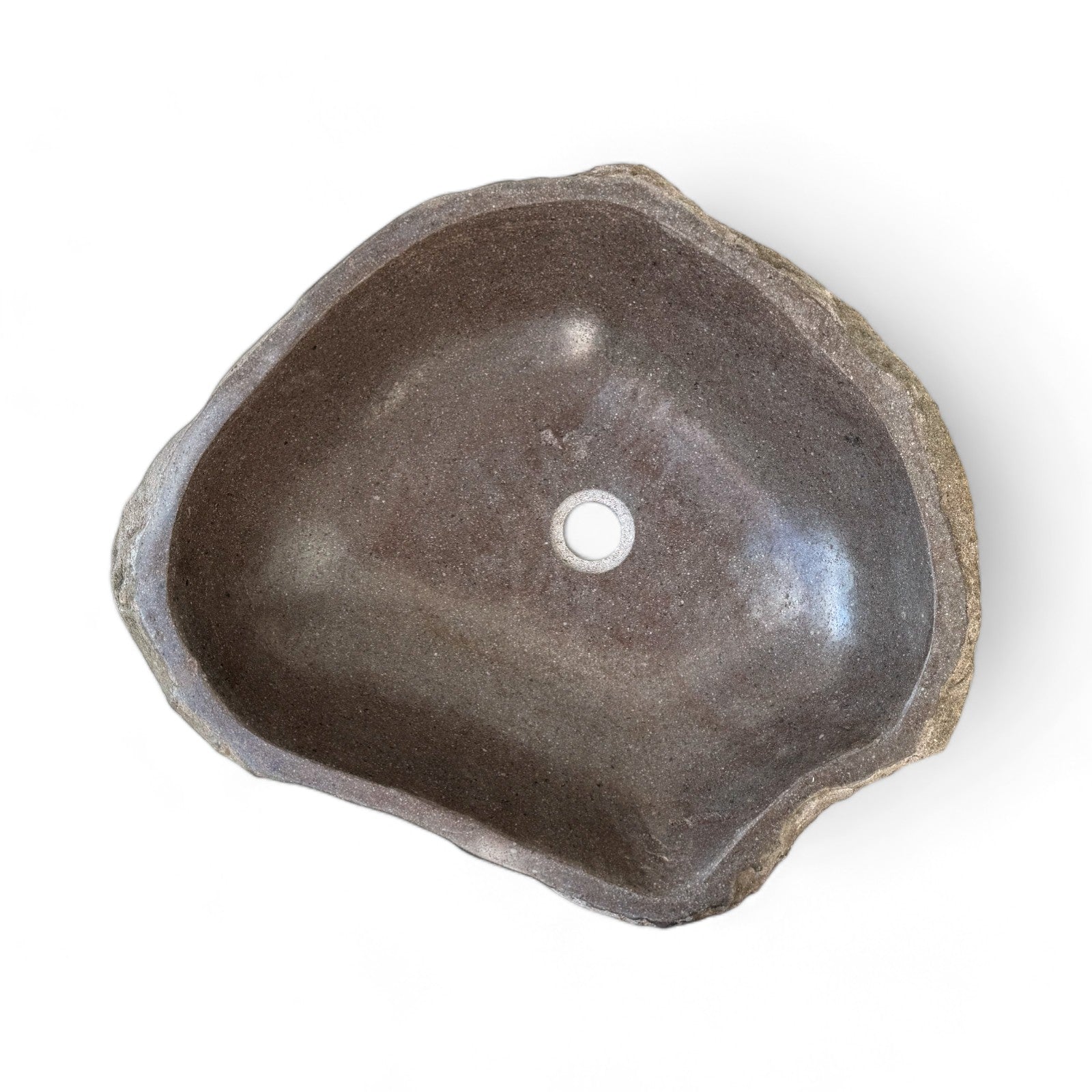 Lavabo en pierre naturelle - lavabo à poser pour salle de bain - unique - pierre de rocher solide