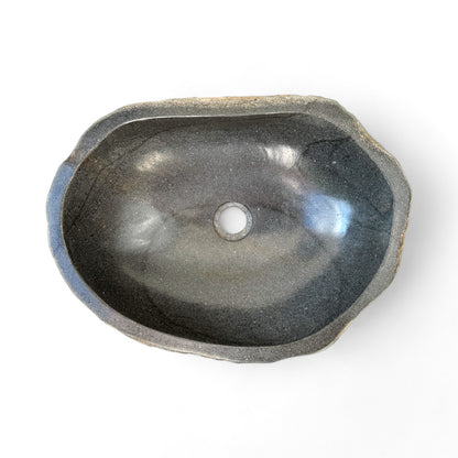 Lavabo en pierre naturelle - lavabo à poser pour salle de bain - unique - pierre de rocher solide