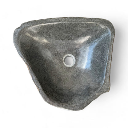Lavabo en pierre naturelle - lavabo à poser pour salle de bain - unique - pierre de rocher solide