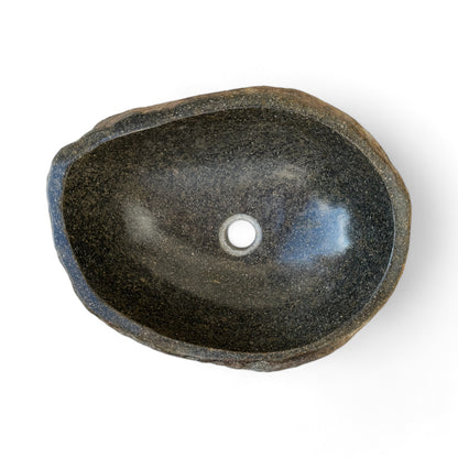 Lavabo en pierre naturelle - lavabo à poser pour salle de bain - unique - pierre de rocher solide