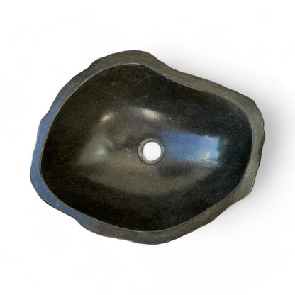 Lavabo en pierre naturelle - lavabo à poser pour salle de bain - unique - pierre de rocher solide