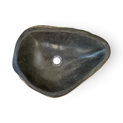 Lavabo en pierre naturelle - lavabo à poser pour salle de bain - unique - pierre de rocher solide