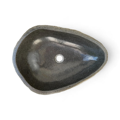 Lavabo en pierre naturelle - lavabo à poser pour salle de bain - unique - pierre de rocher solide