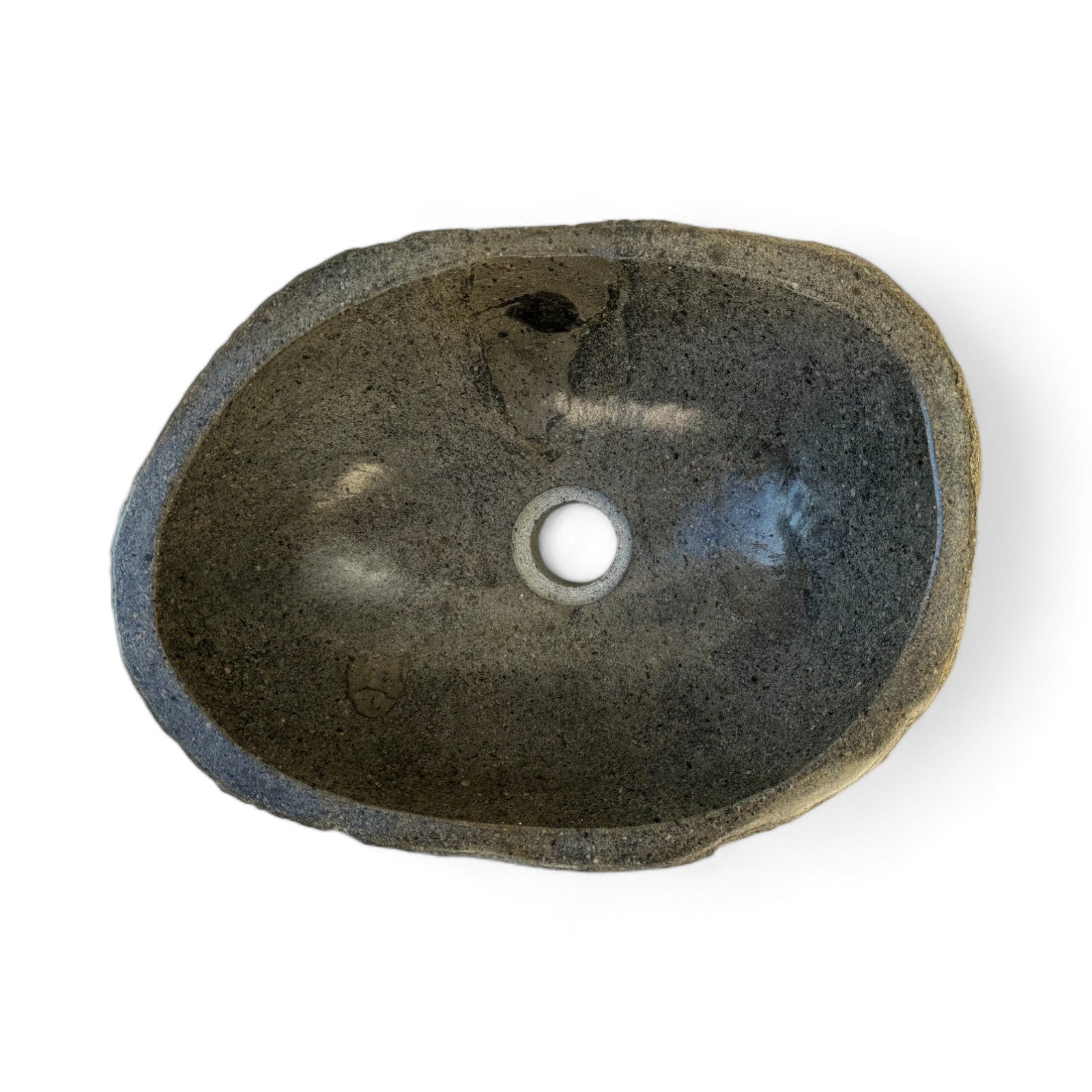 Lavabo en pierre naturelle - lavabo à poser pour salle de bain - unique - pierre de rocher solide