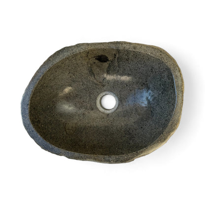 Lavabo en pierre naturelle - lavabo à poser pour salle de bain - unique - pierre de rocher solide