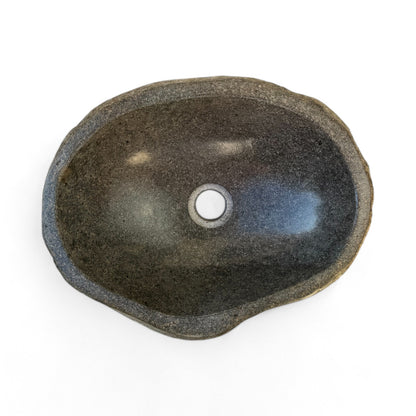 Lavabo en pierre naturelle - lavabo à poser pour salle de bain - unique - pierre de rocher solide