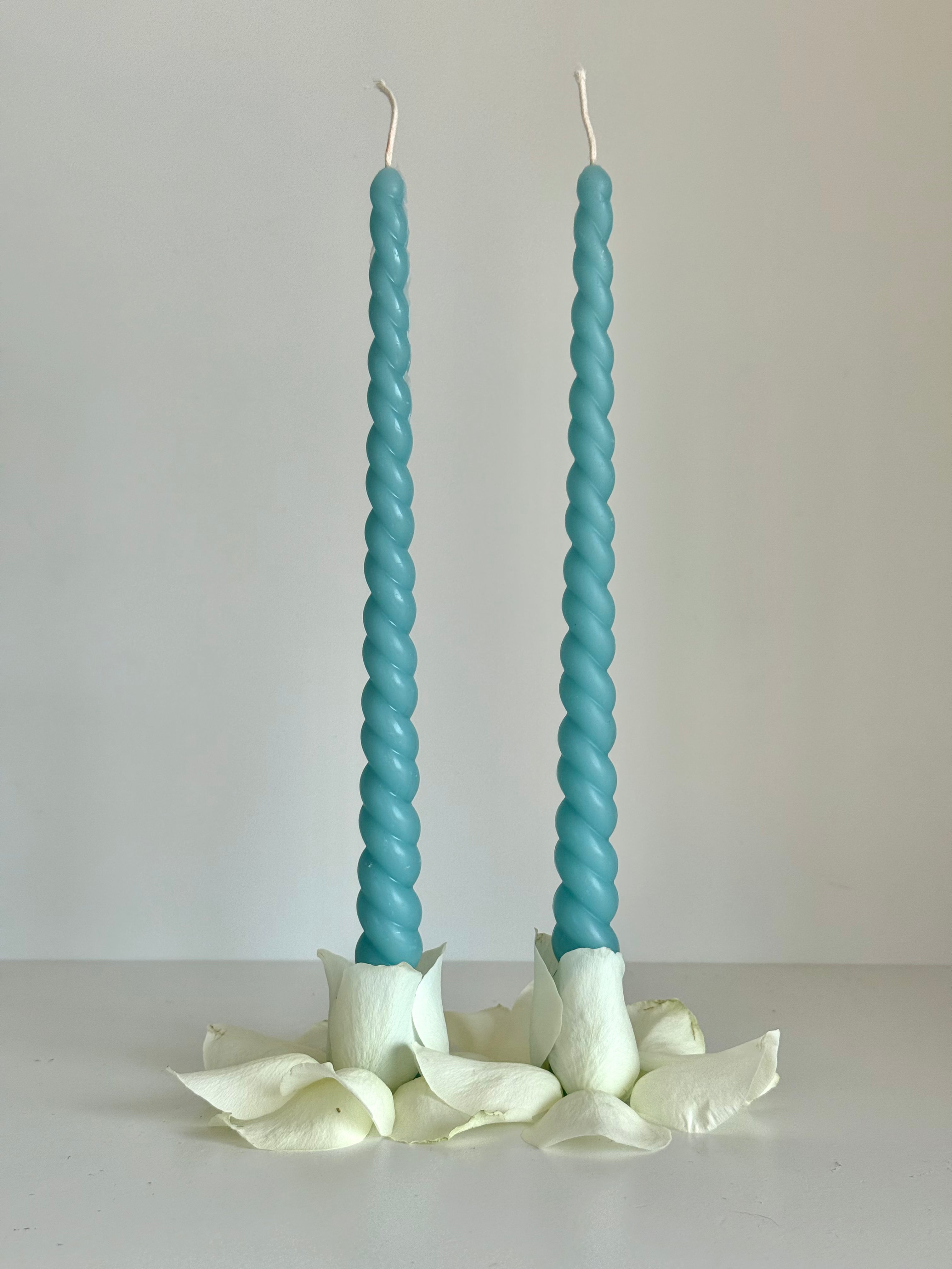 Beeswax Candle ROM – Pastel Colors – Hand-Poured – For Living Rooms &amp; Decoration – Set of 4