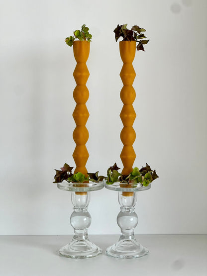 Beeswax Candle MADRID – Original Beeswax – Hand-poured – For Living Rooms &amp; Decoration – 2x or 4x Set