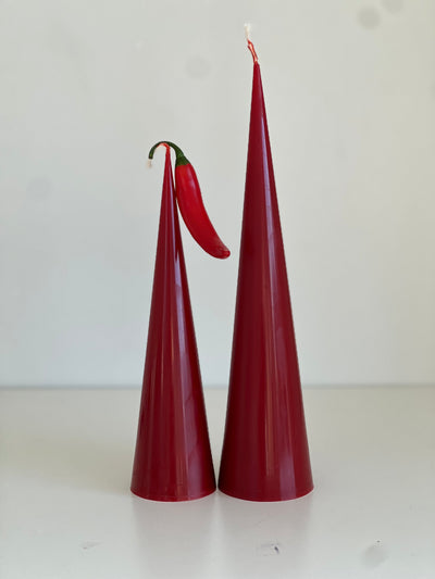 Beeswax candle ISTANBUL – Red – Hand-poured – For living rooms &amp; decoration – 3 sizes