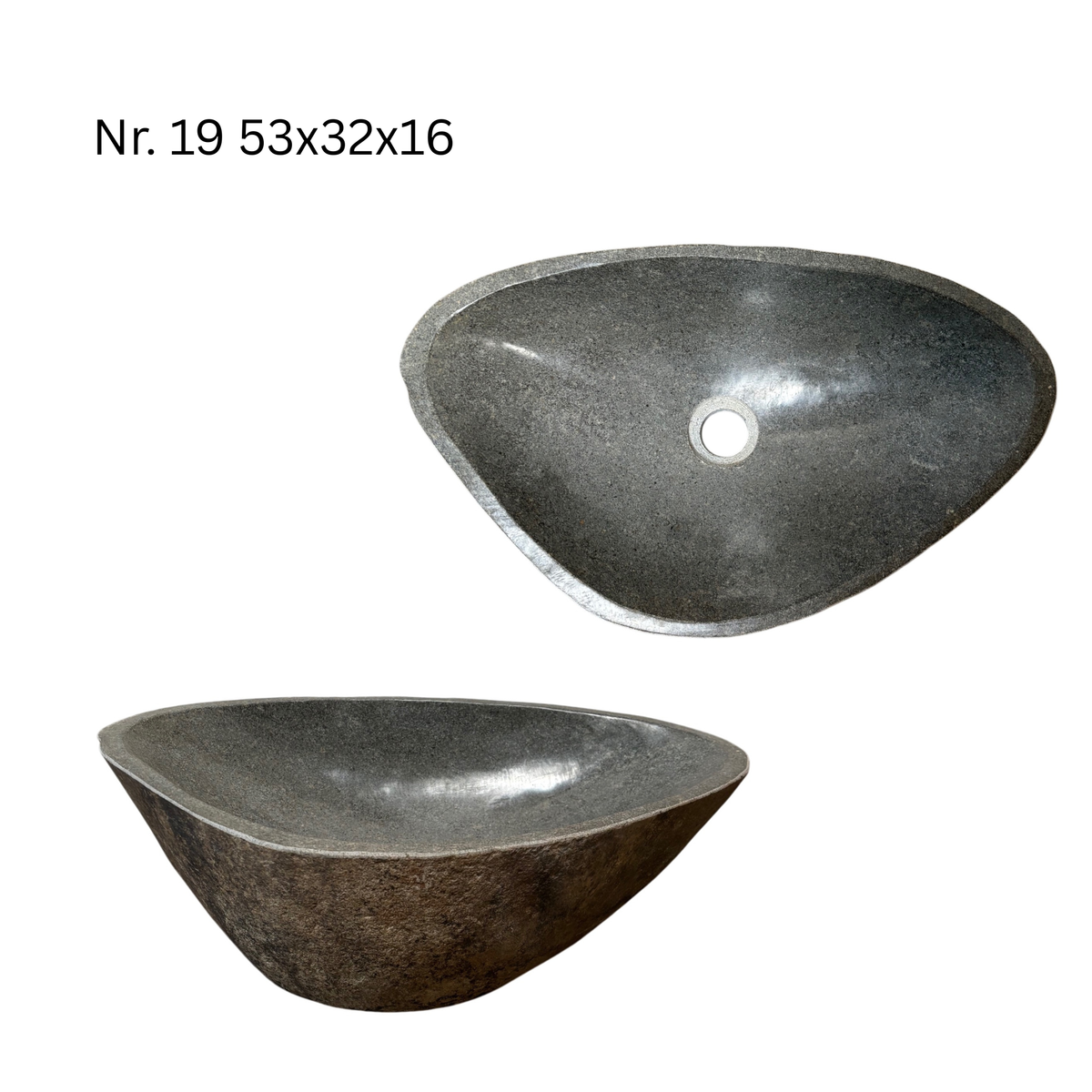 Lavabo en pierre naturelle - lavabo à poser pour salle de bain - unique - pierre de rocher solide