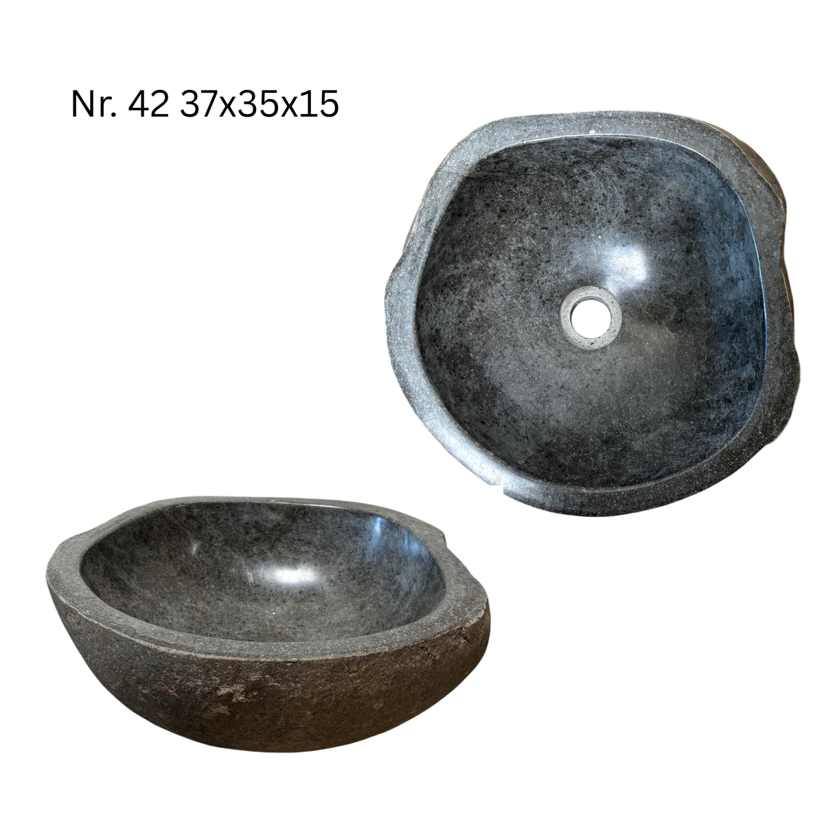Lavabo en pierre naturelle - lavabo à poser pour salle de bain - unique - pierre de rocher solide