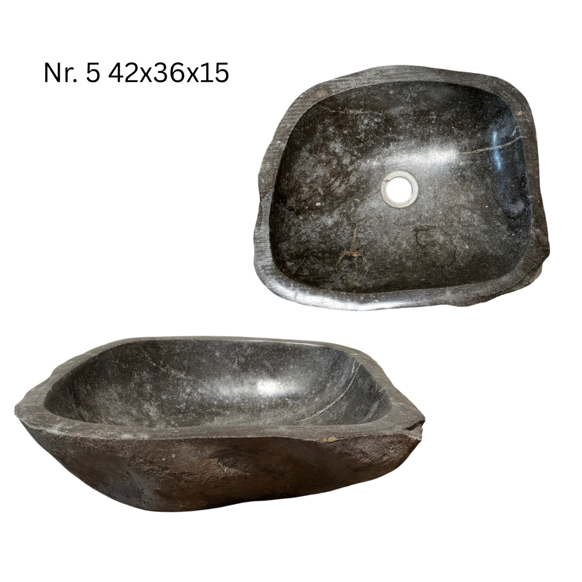 Lavabo en pierre naturelle - lavabo à poser pour salle de bain - unique - pierre de rocher solide
