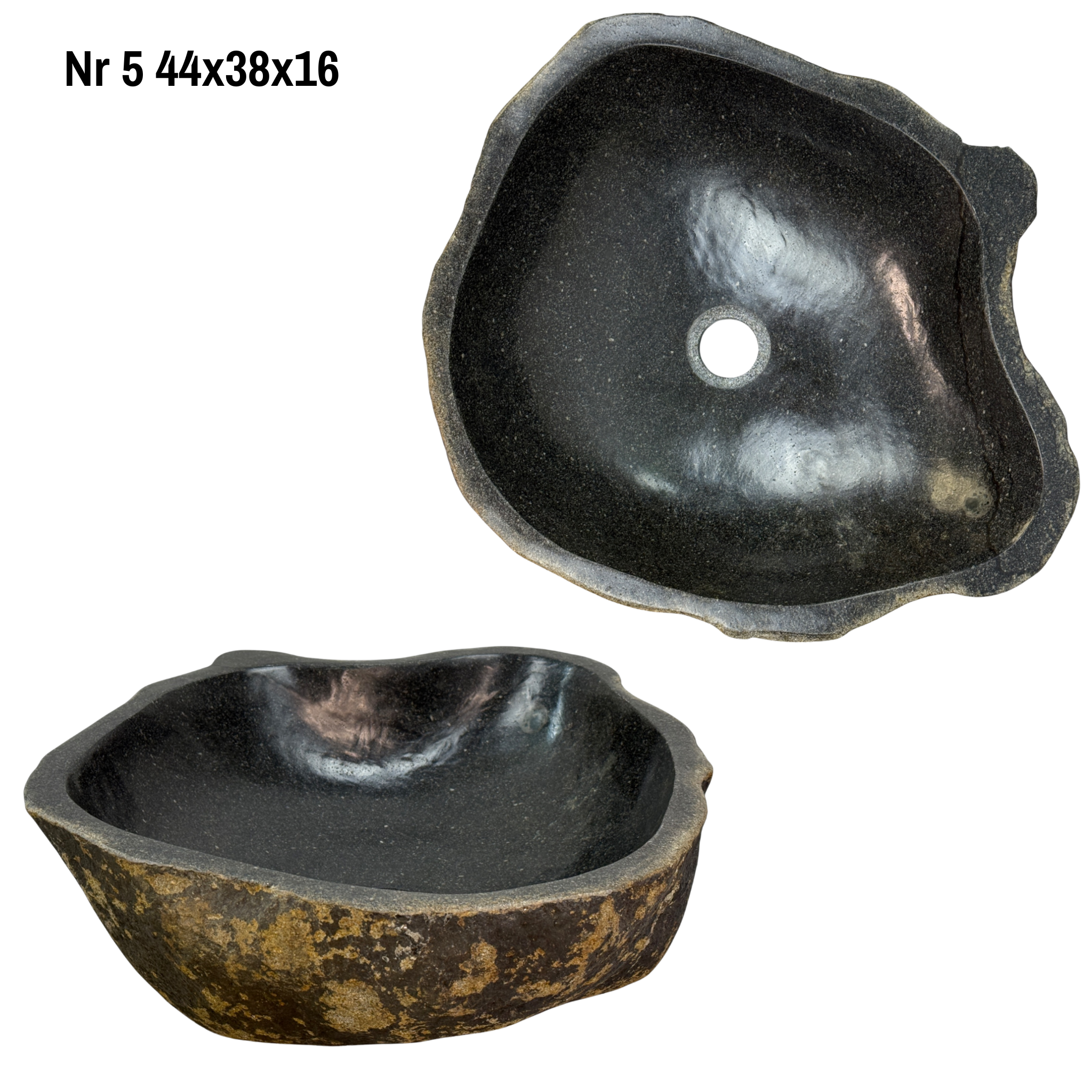 Lavabo en pierre naturelle - lavabo à poser pour salle de bain - unique - pierre de rocher solide
