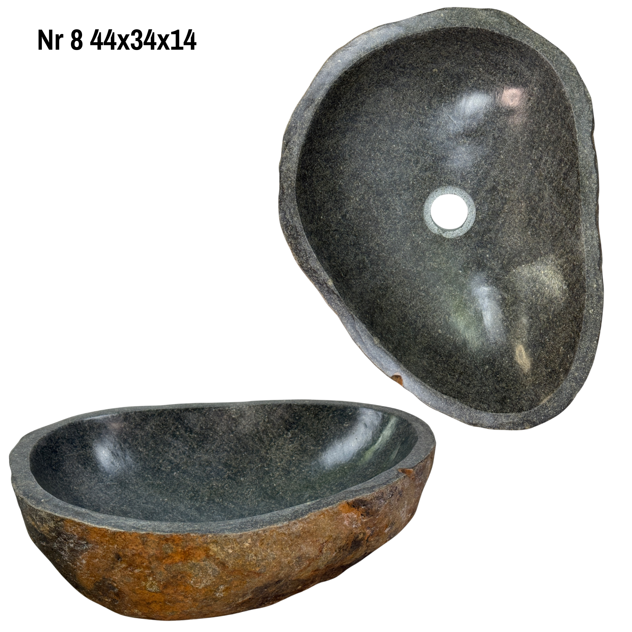 Lavabo en pierre naturelle - lavabo à poser pour salle de bain - unique - pierre de rocher solide