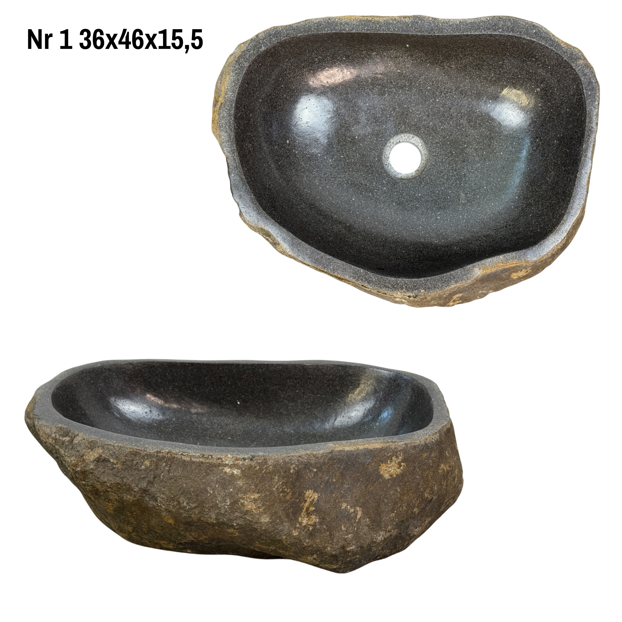 Lavabo en pierre naturelle - lavabo à poser pour salle de bain - unique - pierre de rocher solide