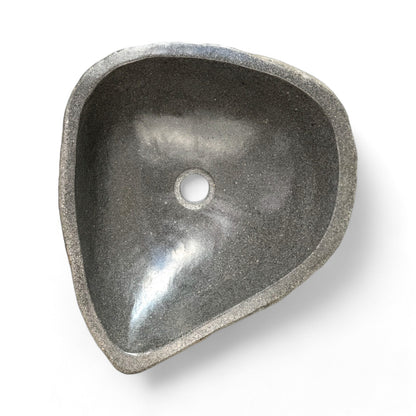 Lavabo en pierre naturelle - lavabo à poser pour salle de bain - unique - pierre de rocher solide