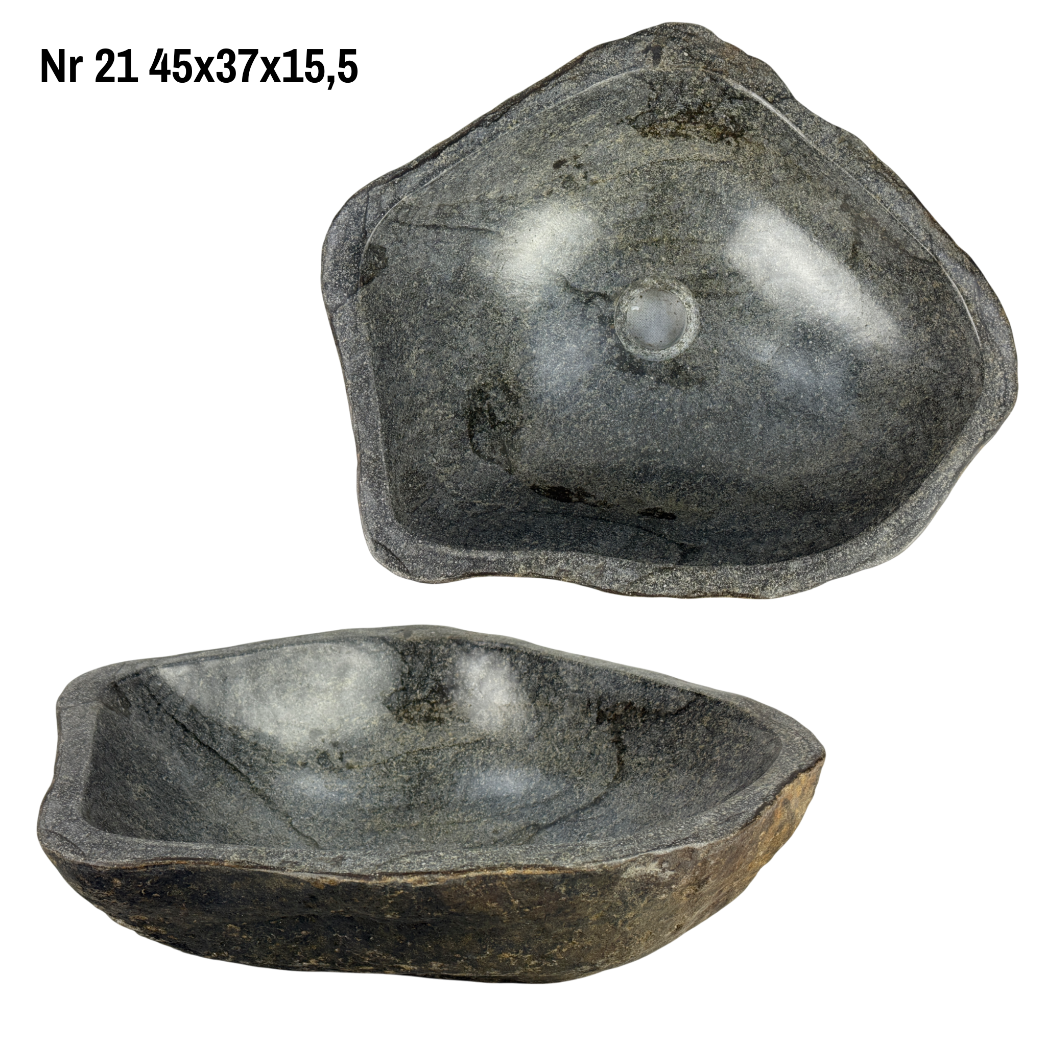Lavabo en pierre naturelle - lavabo à poser pour salle de bain - unique - pierre de rocher solide