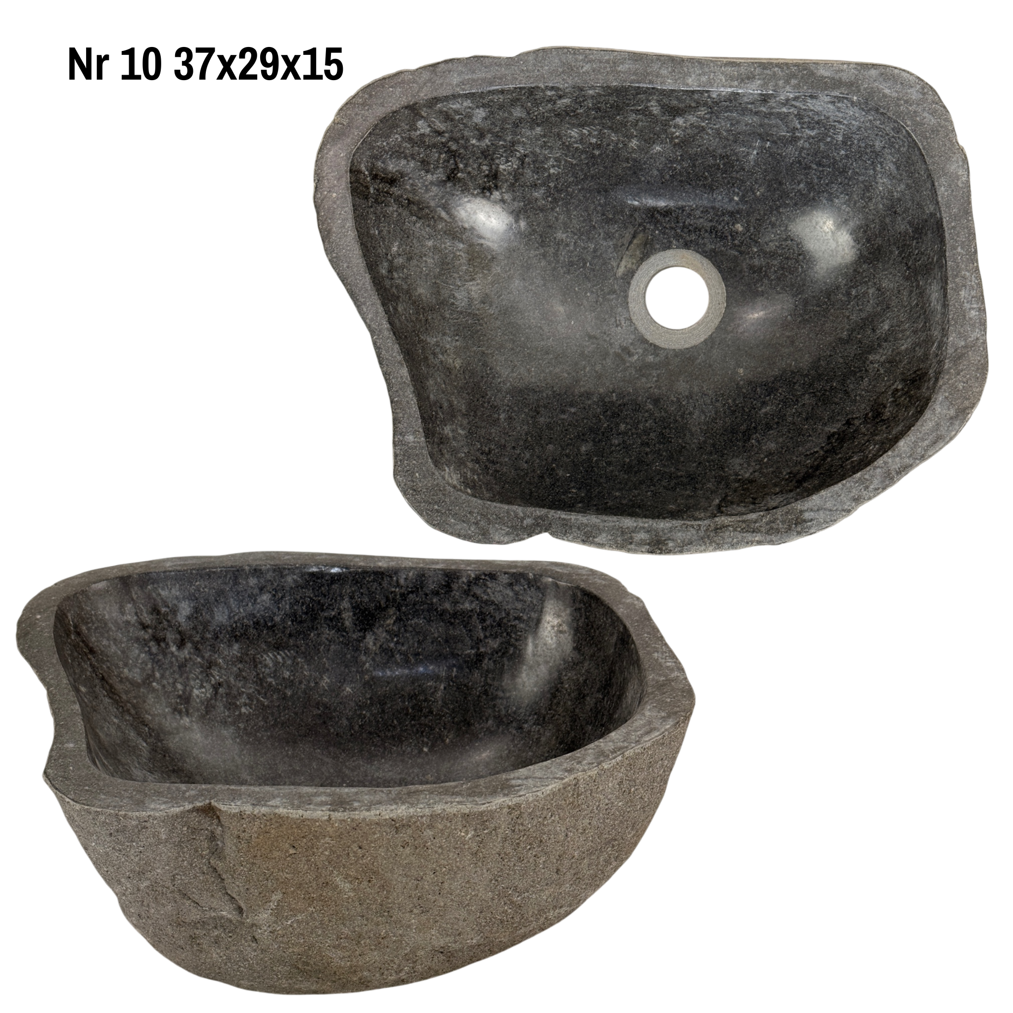 Lavabo en pierre naturelle - lavabo à poser pour salle de bain - unique - pierre de rocher solide