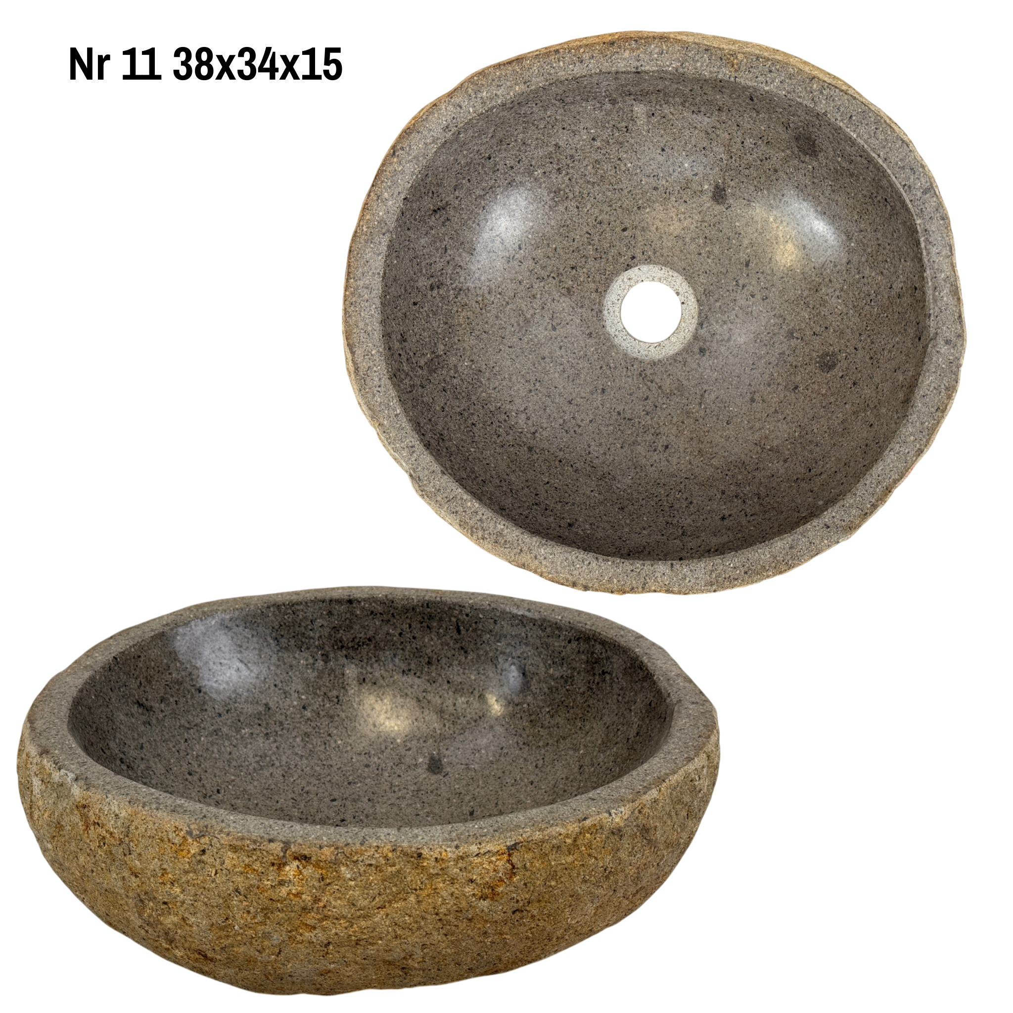 Lavabo en pierre naturelle - lavabo à poser pour salle de bain - unique - pierre de rocher solide