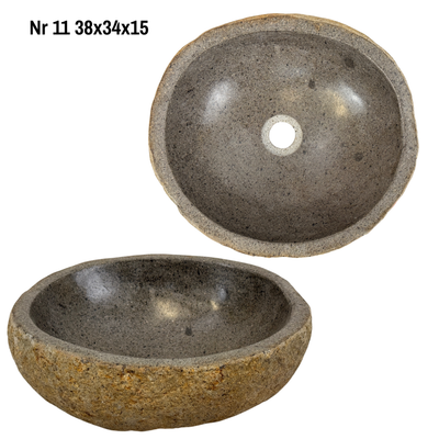 Lavabo en pierre naturelle - lavabo à poser pour salle de bain - unique - pierre de rocher solide