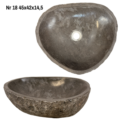 Lavabo en pierre naturelle - lavabo à poser pour salle de bain - unique - pierre de rocher solide