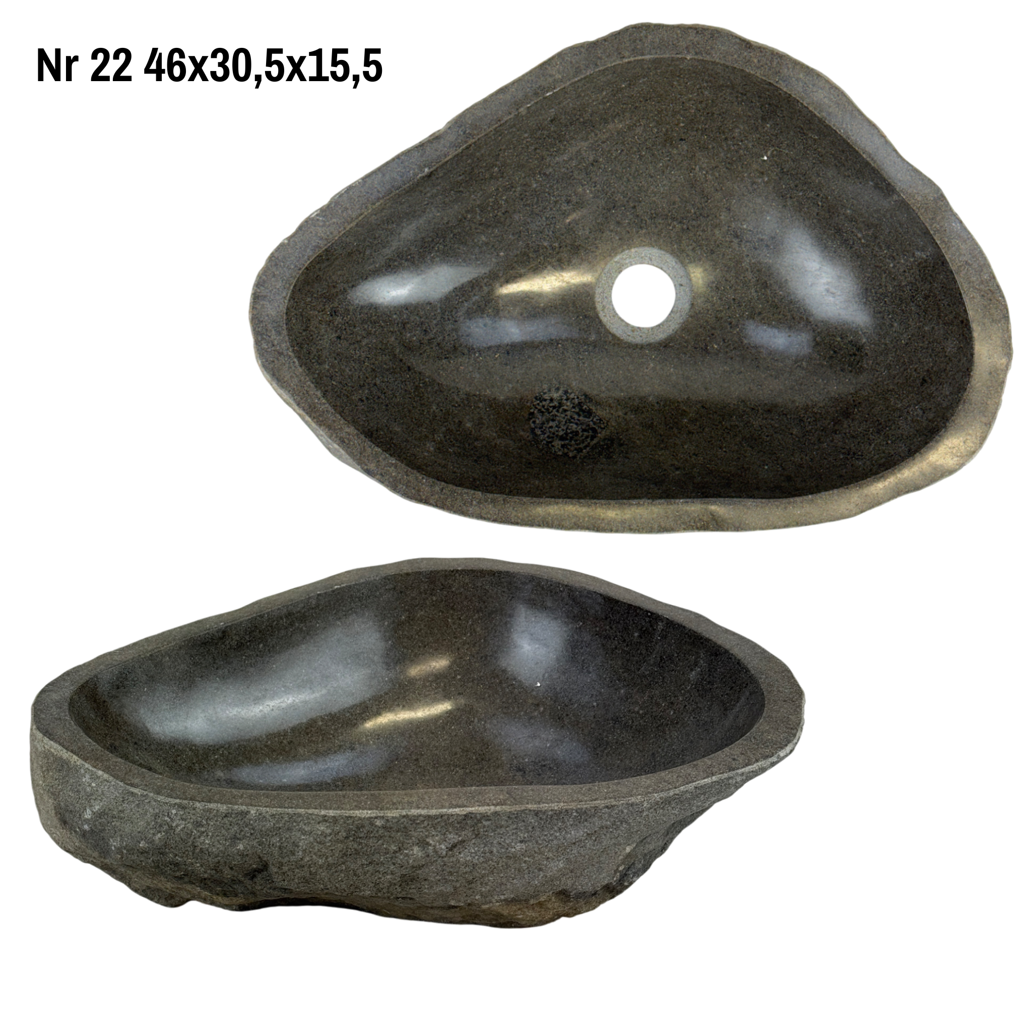 Lavabo en pierre naturelle - lavabo à poser pour salle de bain - unique - pierre de rocher solide