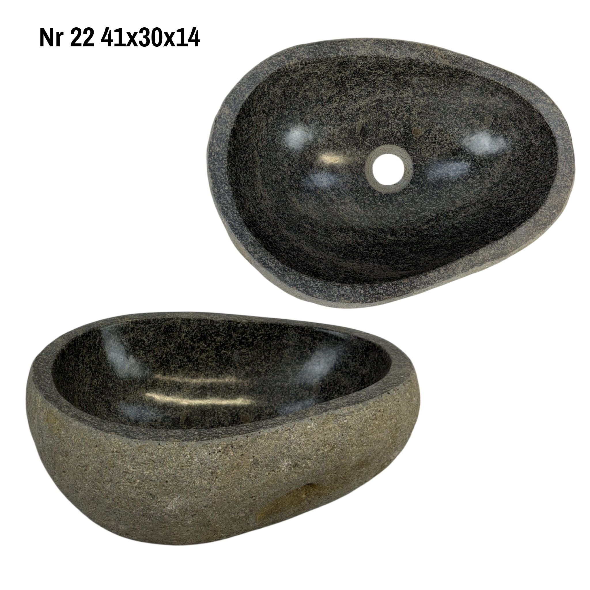 Lavabo en pierre naturelle - lavabo à poser pour salle de bain - unique - pierre de rocher solide