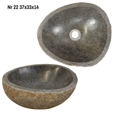 Lavabo en pierre naturelle - lavabo à poser pour salle de bain - unique - pierre de rocher solide