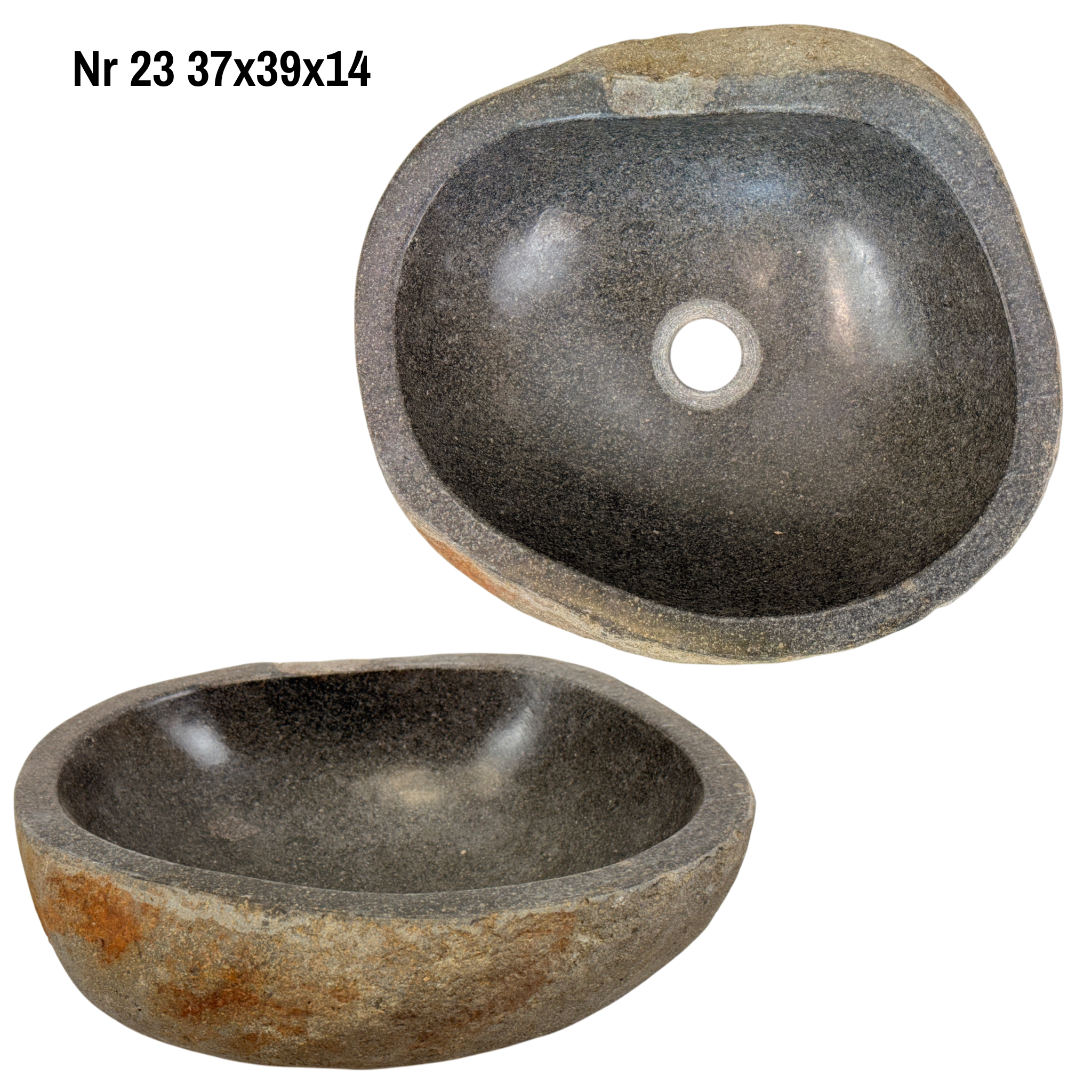 Lavabo en pierre naturelle - lavabo à poser pour salle de bain - unique - pierre de rocher solide