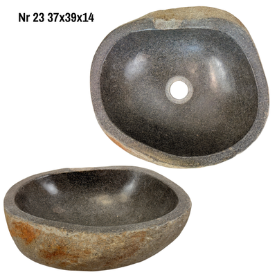 Lavabo en pierre naturelle - lavabo à poser pour salle de bain - unique - pierre de rocher solide