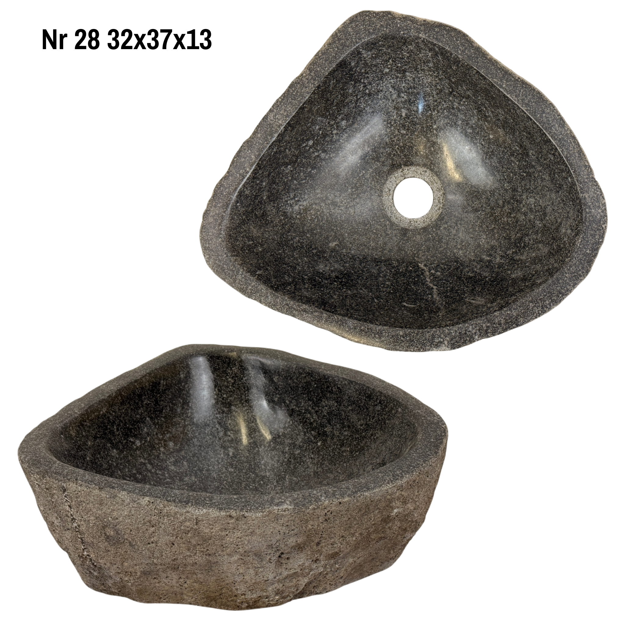 Lavabo en pierre naturelle - lavabo à poser pour salle de bain - unique - pierre de rocher solide
