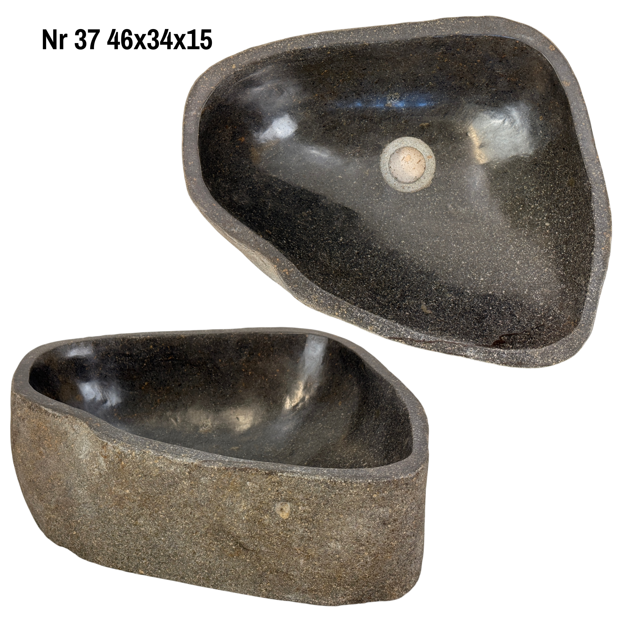 Lavabo en pierre naturelle - lavabo à poser pour salle de bain - unique - pierre de rocher solide