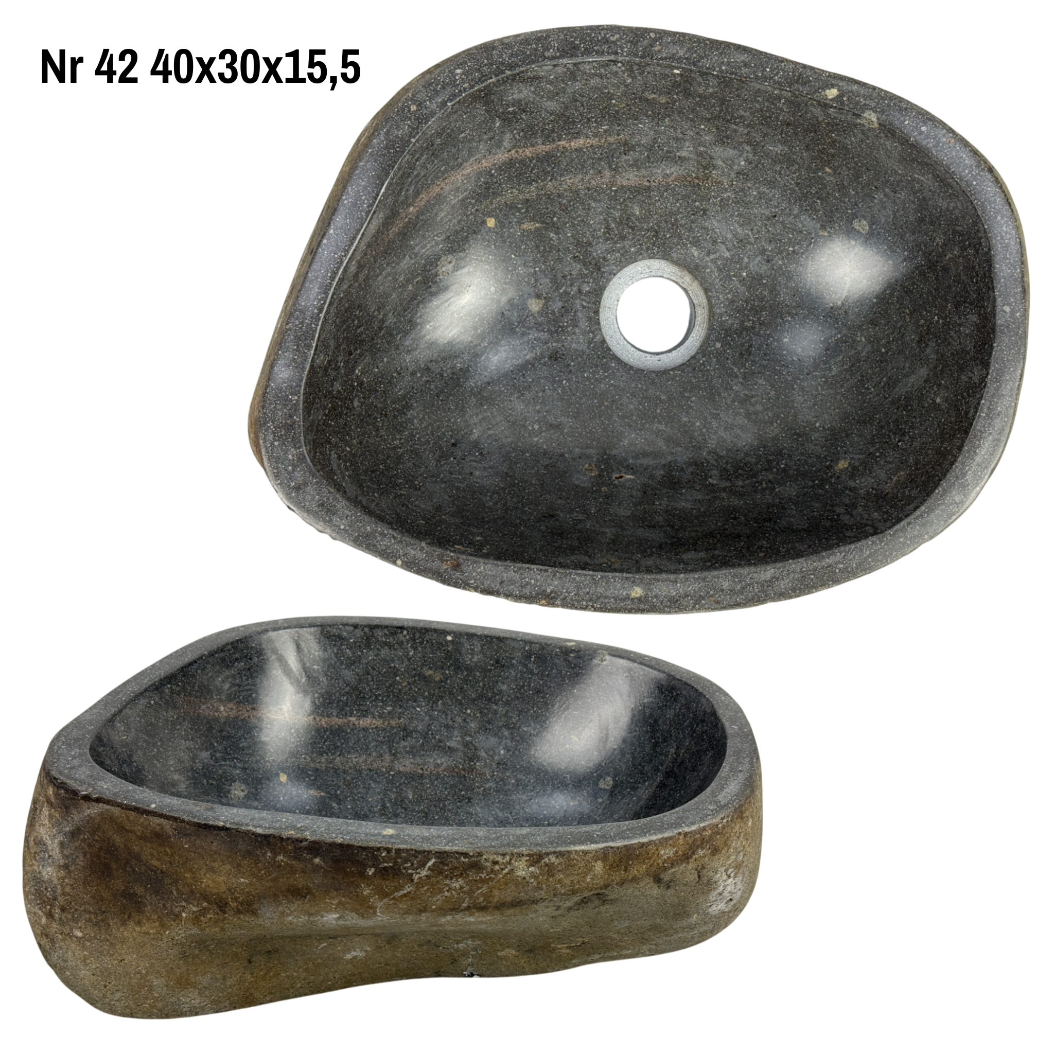 Lavabo en pierre naturelle - lavabo à poser pour salle de bain - unique - pierre de rocher solide