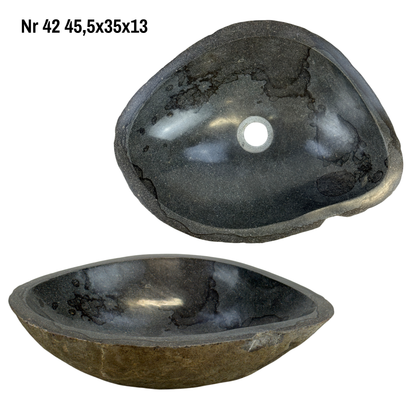 Lavabo en pierre naturelle - lavabo à poser pour salle de bain - unique - pierre de rocher solide