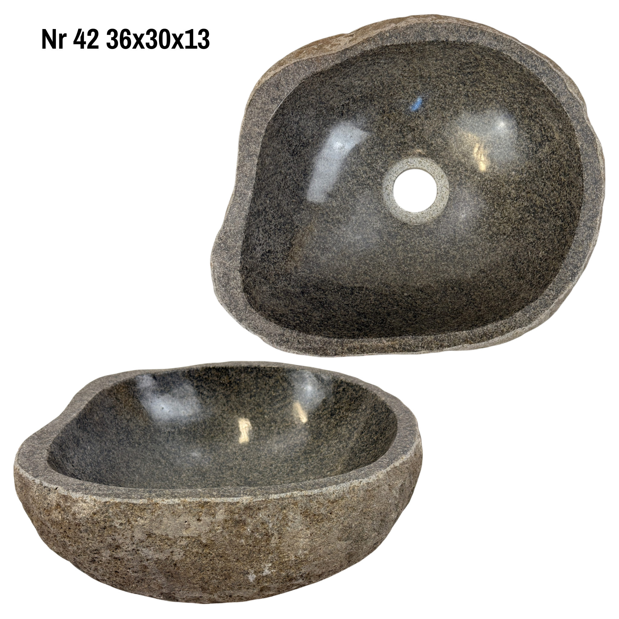Lavabo en pierre naturelle - lavabo à poser pour salle de bain - unique - pierre de rocher solide