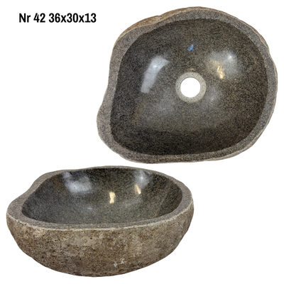 Lavabo en pierre naturelle - lavabo à poser pour salle de bain - unique - pierre de rocher solide