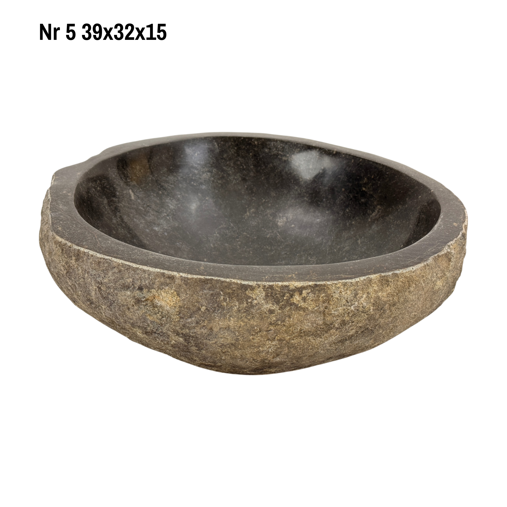 Lavabo en pierre naturelle - lavabo à poser pour salle de bain - unique - pierre de rocher solide