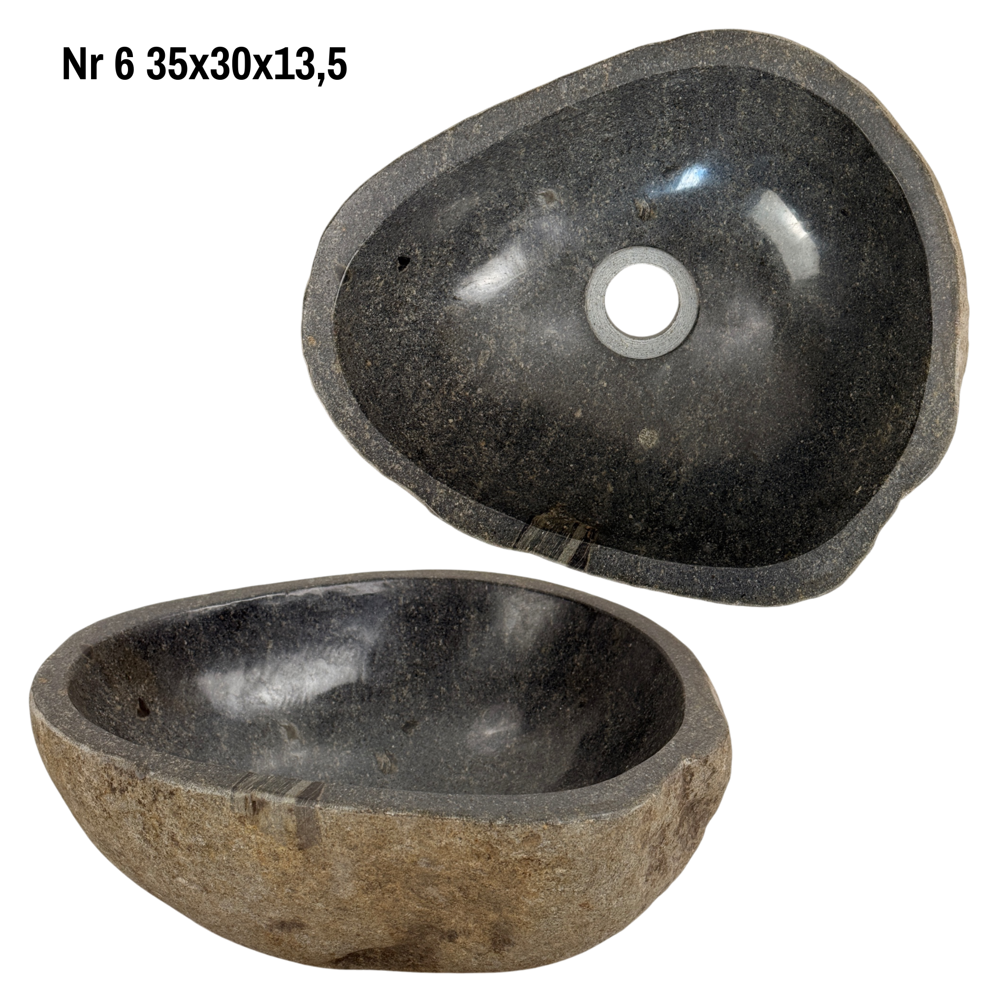 Lavabo en pierre naturelle - lavabo à poser pour salle de bain - unique - pierre de rocher solide