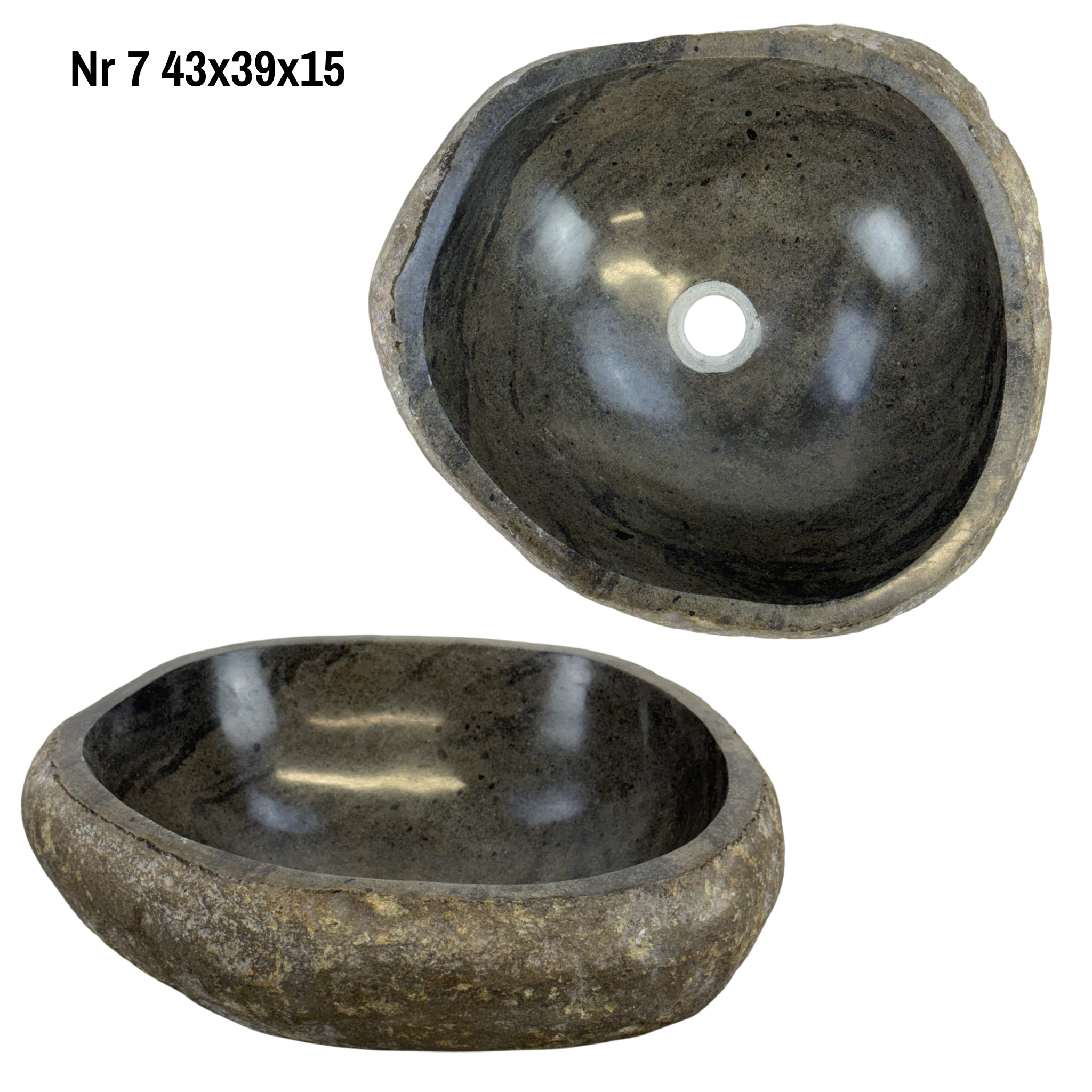 Lavabo en pierre naturelle - lavabo à poser pour salle de bain - unique - pierre de rocher solide