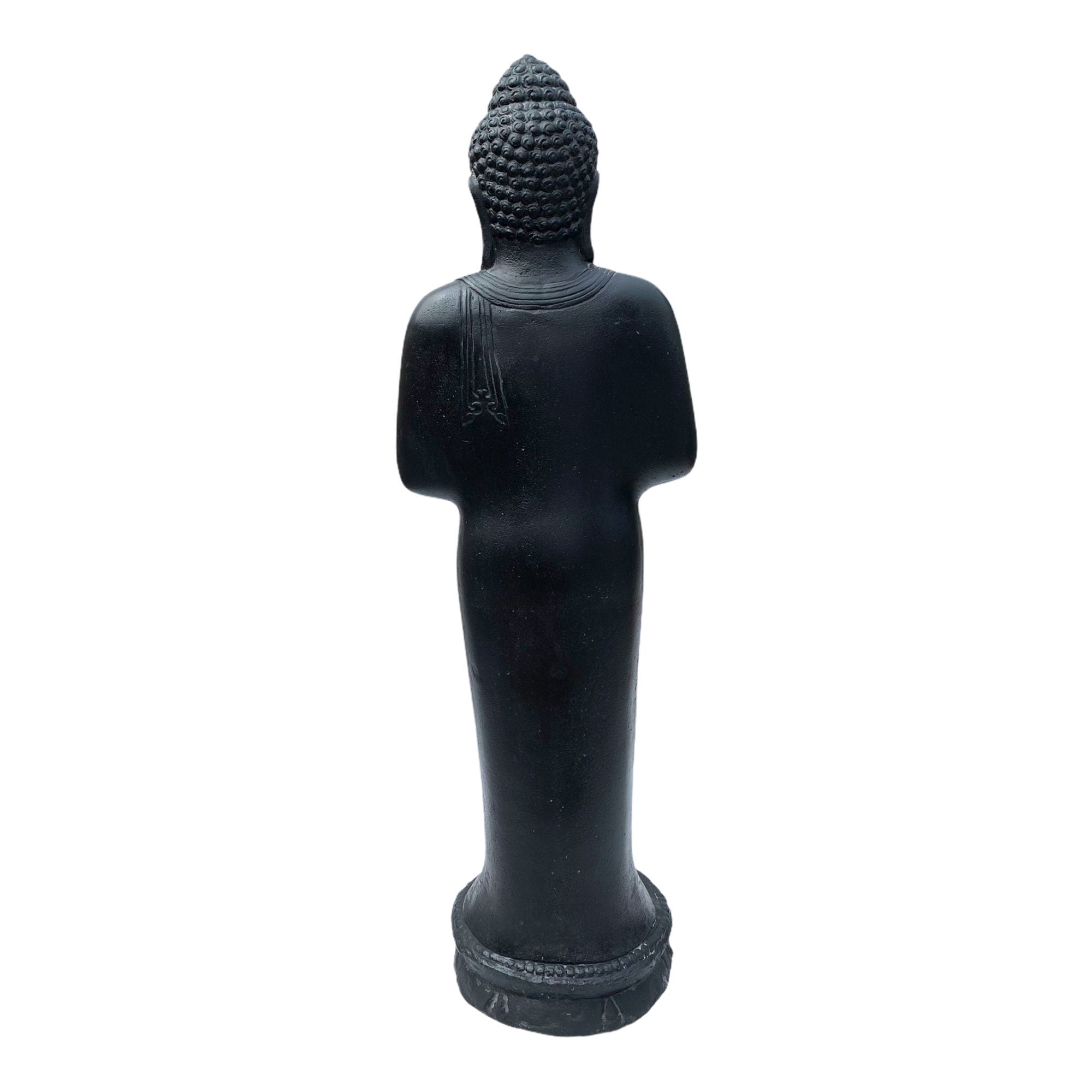 Statue de Bouddha - Décoration de jardin Décoration de chambre - Figurine en pierre moulée Résistant aux intempéries - Mélange de pierre de lave et de sable - 120 cm de hauteur