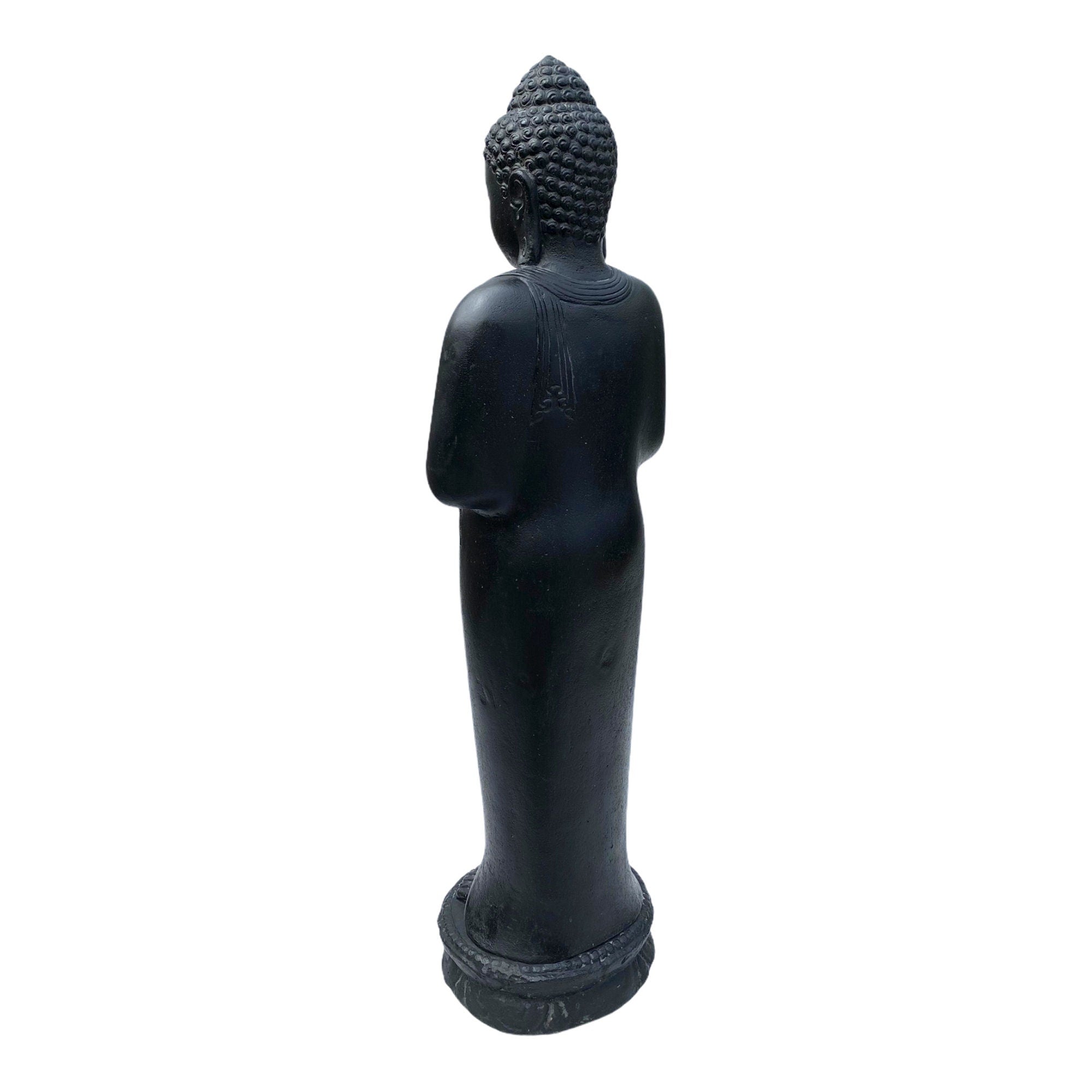 Statue de Bouddha - Décoration de jardin Décoration de chambre - Figurine en pierre moulée Résistant aux intempéries - Mélange de pierre de lave et de sable - 120 cm de hauteur