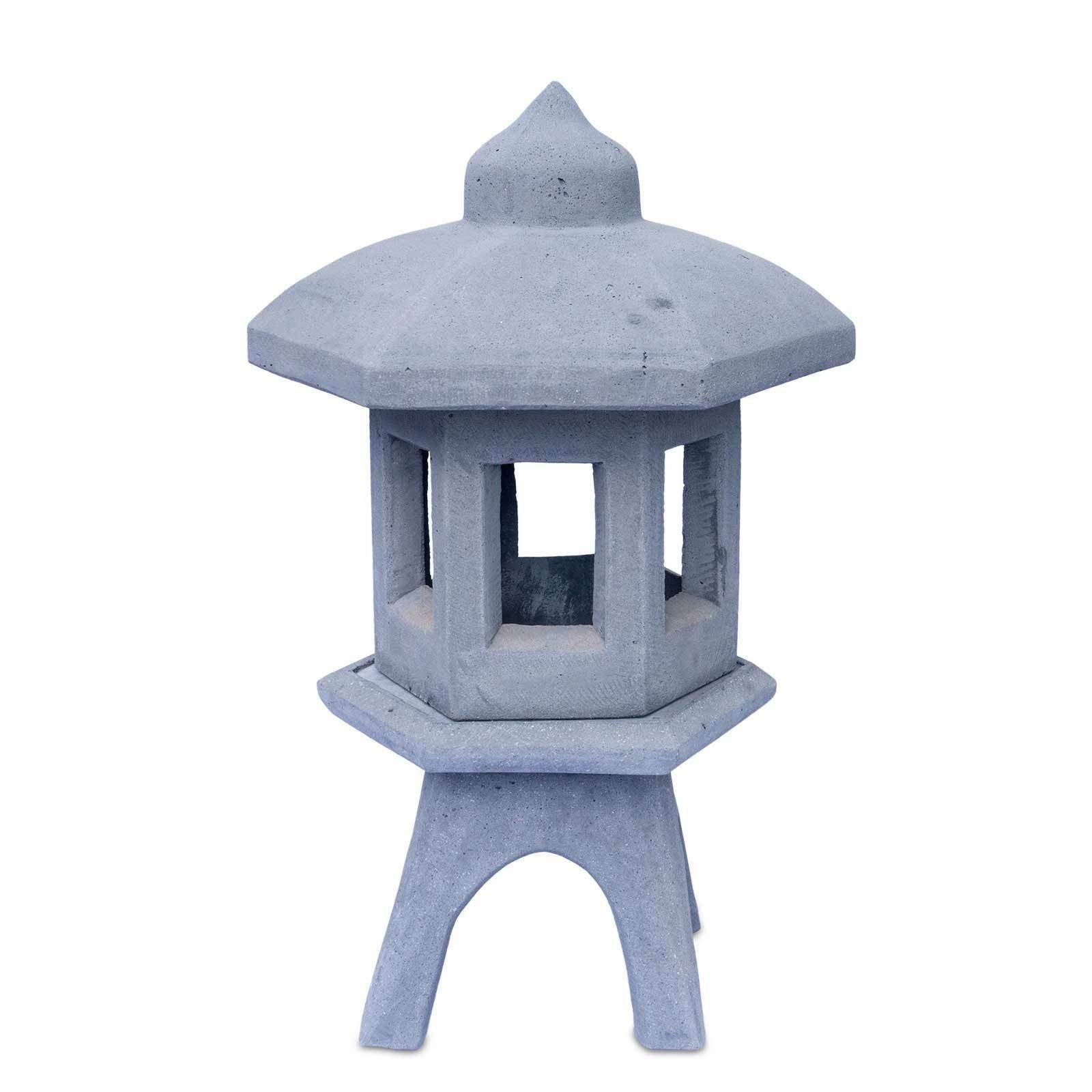 Garden Lantern - Decorative Garden - Japanese Stone Lantern Weatherproof - Stone Mixture 3-Piece Gray - 80x51x51 cm