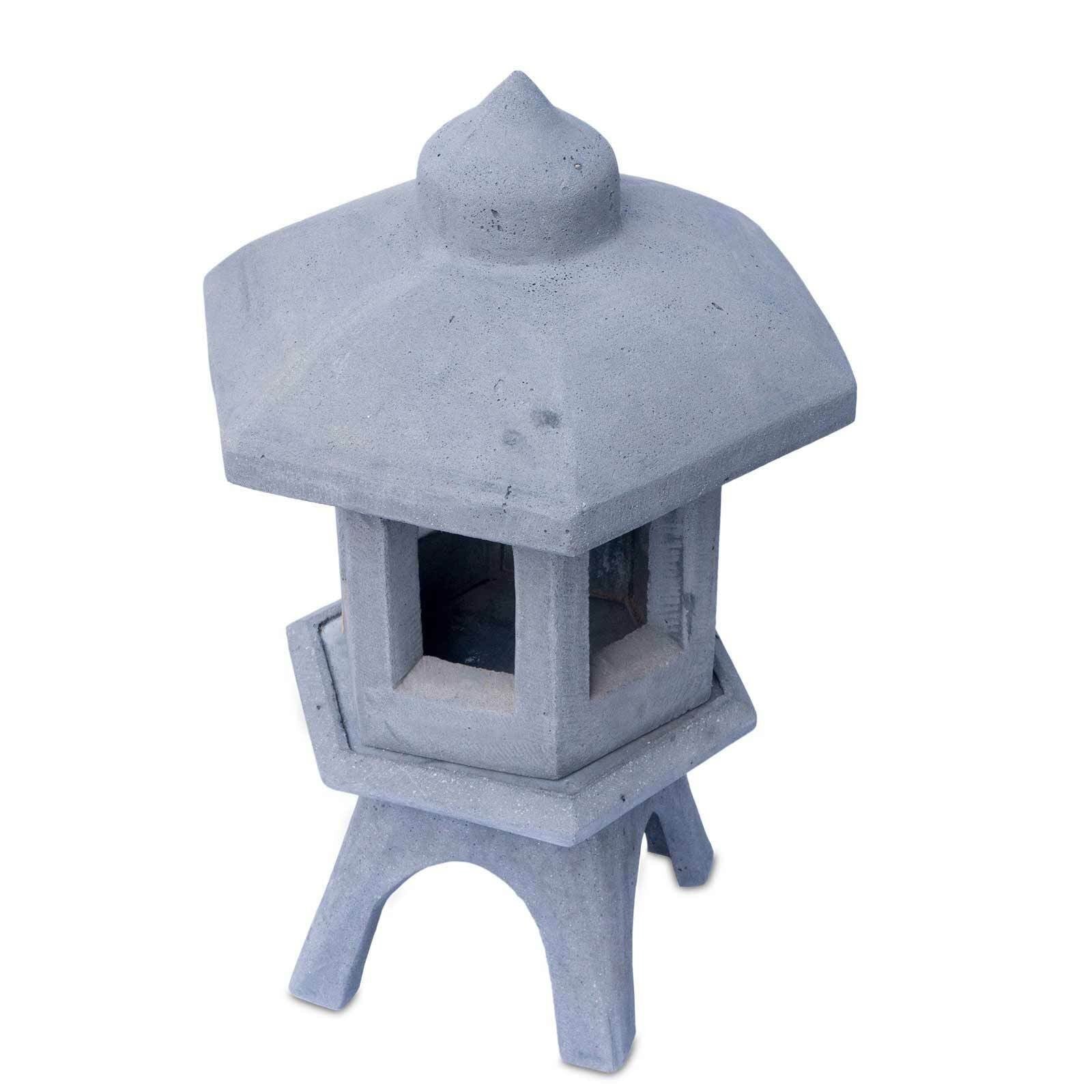 Garden Lantern - Decorative Garden - Japanese Stone Lantern Weatherproof - Stone Mixture 3-Piece Gray - 80x51x51 cm