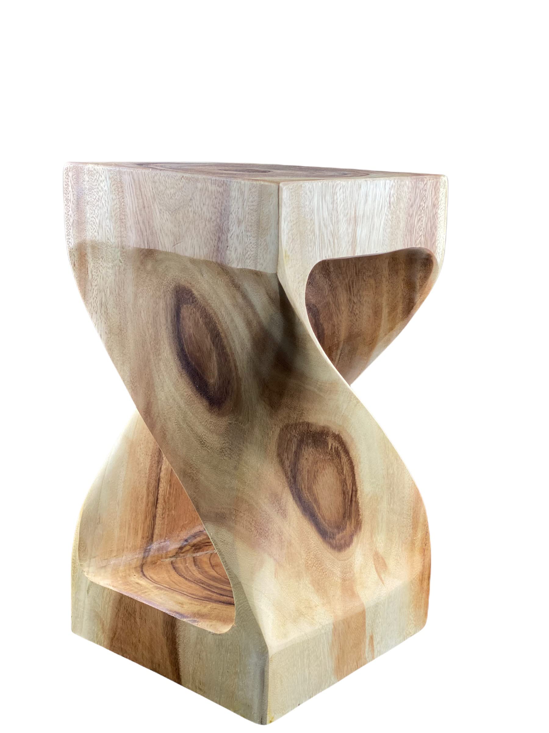 Tabouret en bois - table d'appoint, tabouret à fleurs, table de rangement - unique, fait main - tourné en bois massif de Saman - 50x28x28 cm