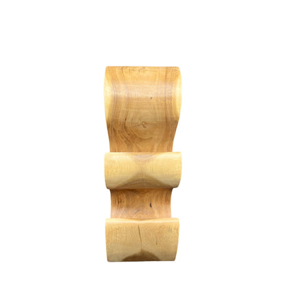 Solid wine rack - kitchen living room decoration wine holder - handmade noble high-quality - fir shape made of suar wood - 30/50/70/100x27x18 cm